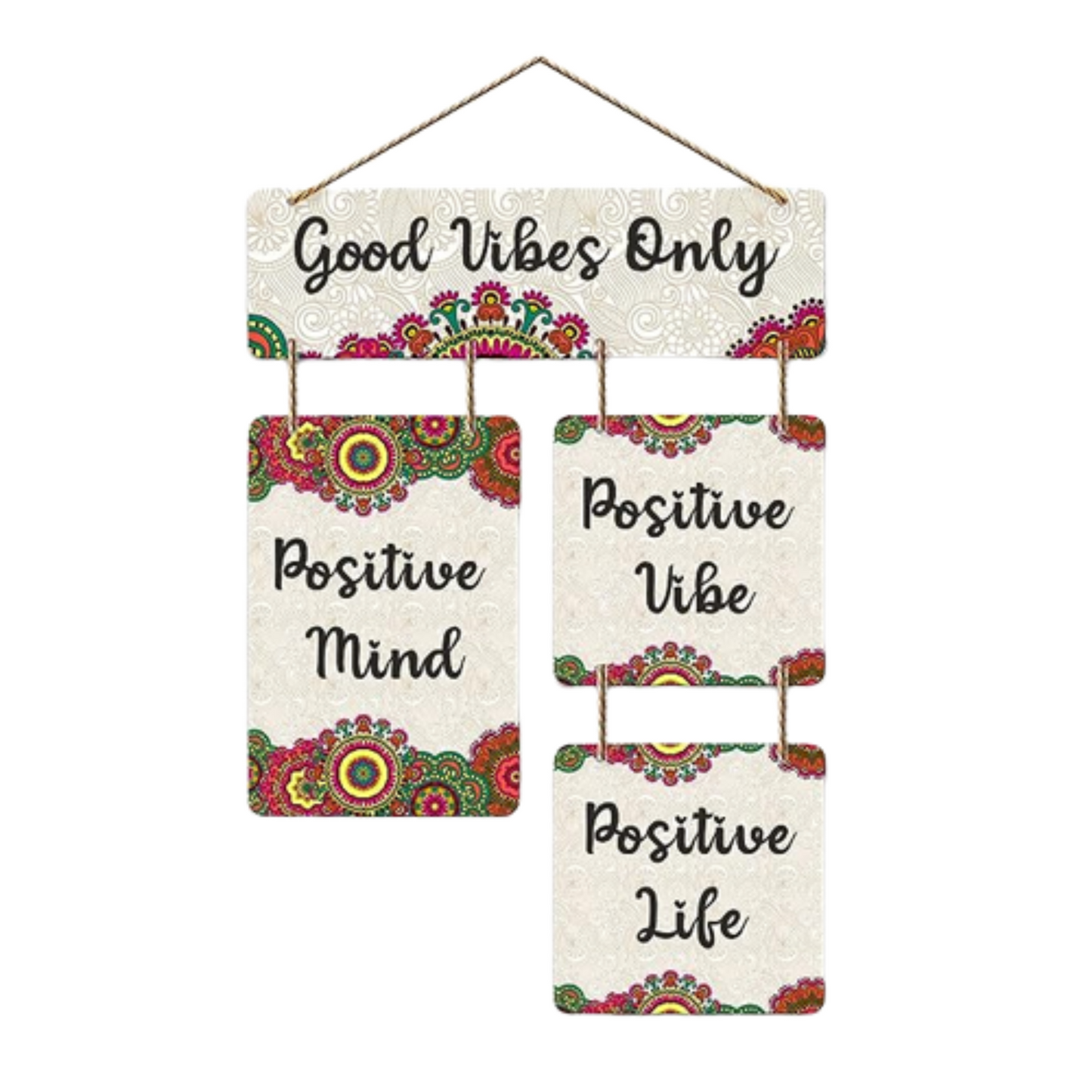 Positive Vibes Only Wall Hanging Elevate Your Space With Inspiration