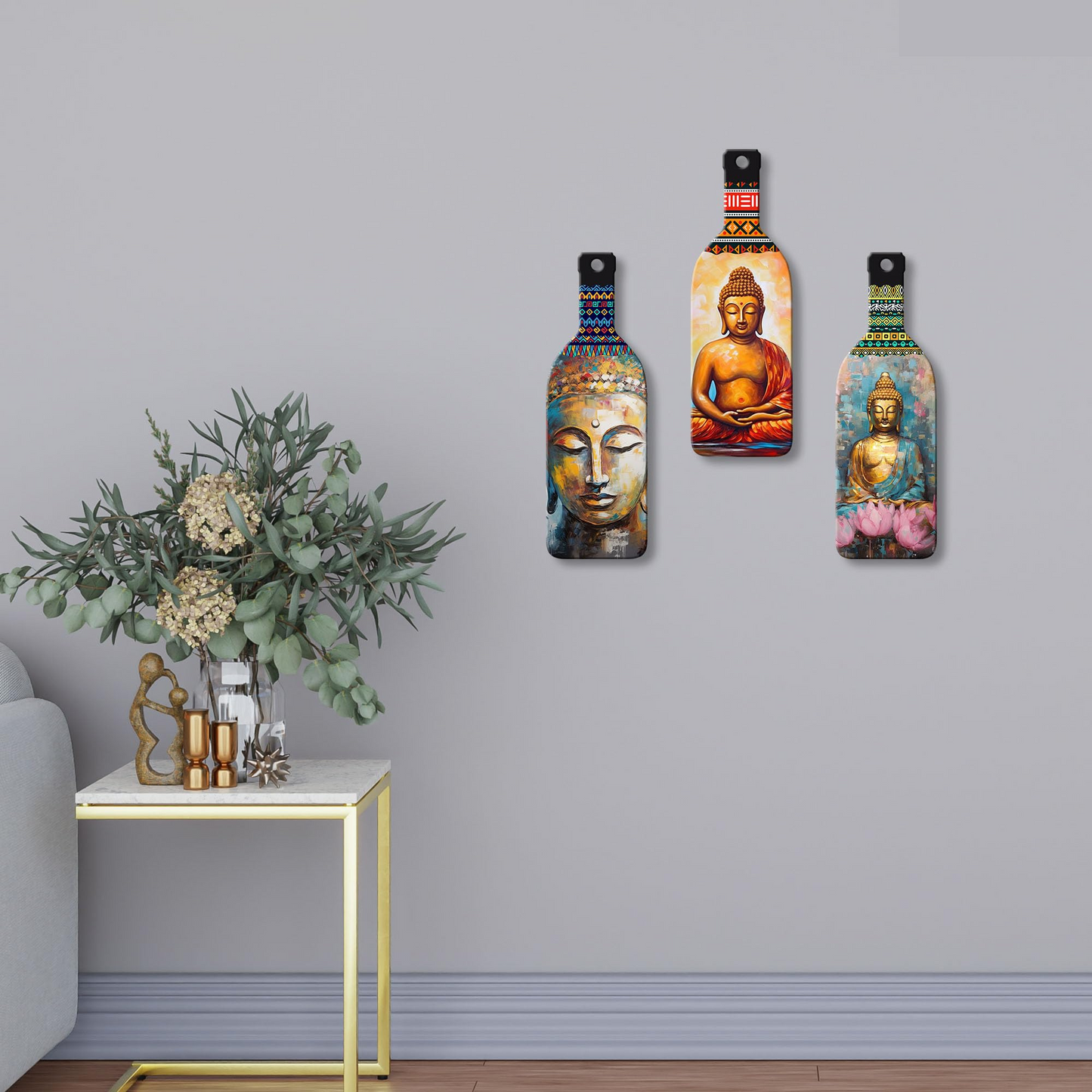 Meditating Gautam Buddha Wooden Wall Hanging for Home Decor | Decoration Items for Livingroom | Art Item for Office