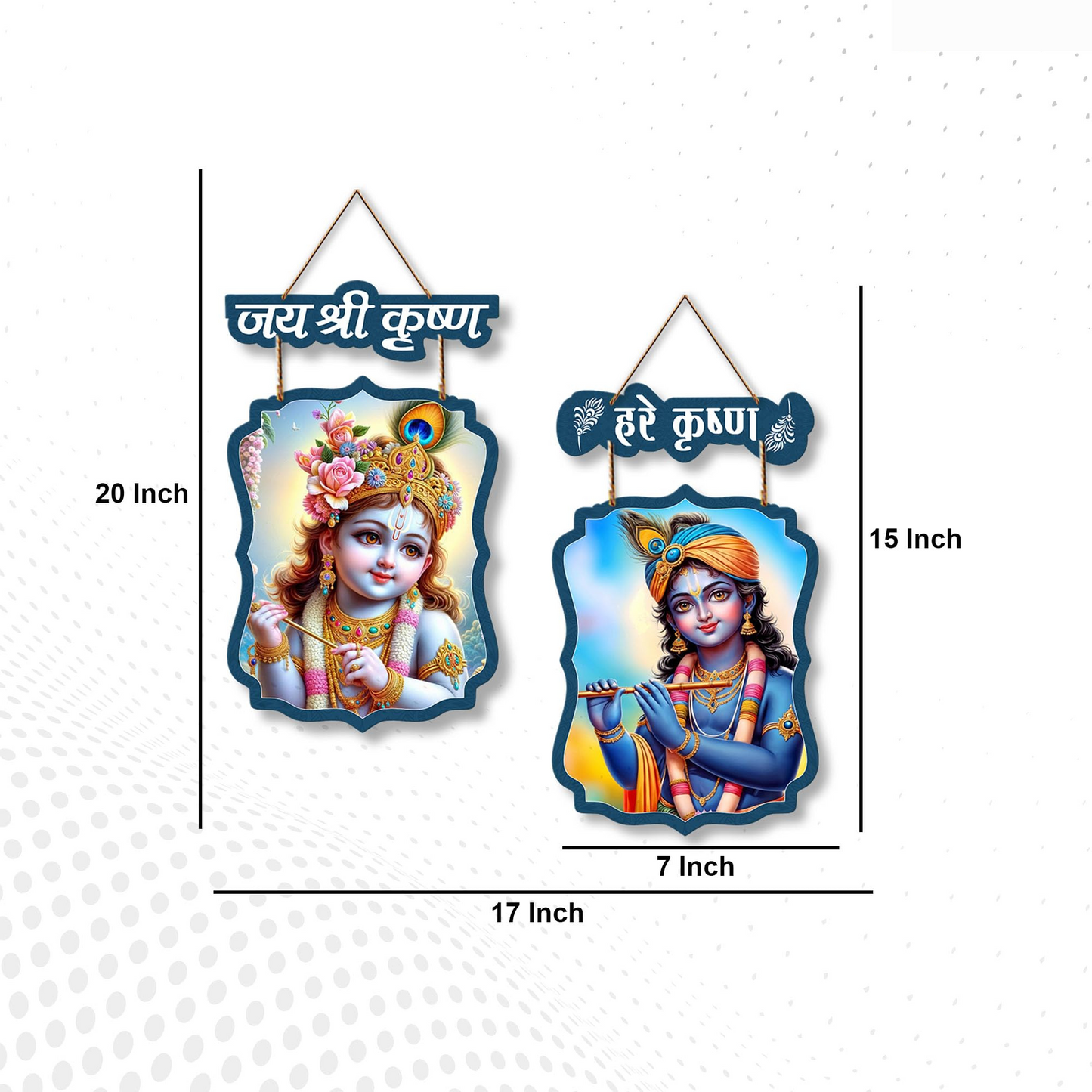 Krishna Wooden Wall Hanging Decoration Items for Home | Gifts | Bedroom | Wooden Wall Hanger | Mdf Wall Artwork Decoration for Living Room | Modern Decor Items