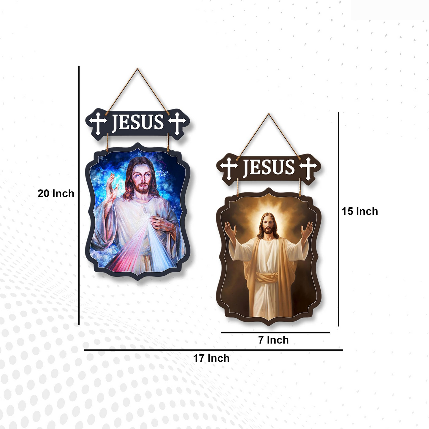 Jesus Wooden Wall Hanging Decoration Items for Home | Gifts | Bedroom | Wooden Wall Hanger | Mdf Wall Artwork Decoration for Living Room | Modern Decor Items