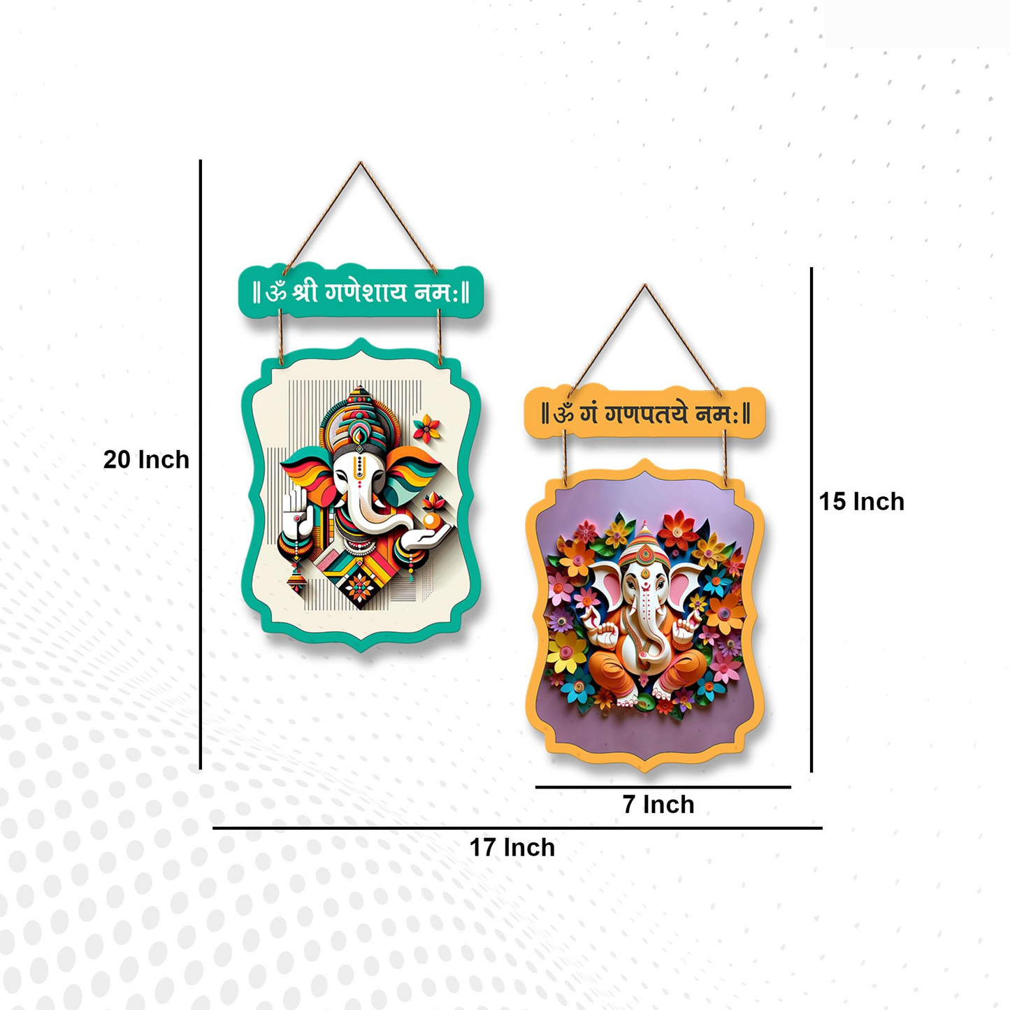 Ganesha Wooden Wall Hanging Decoration Items for Home | Gifts | Bedroom | Wooden Wall Hanger | Mdf Wall Artwork Decoration for Living Room | Modern Decor Items