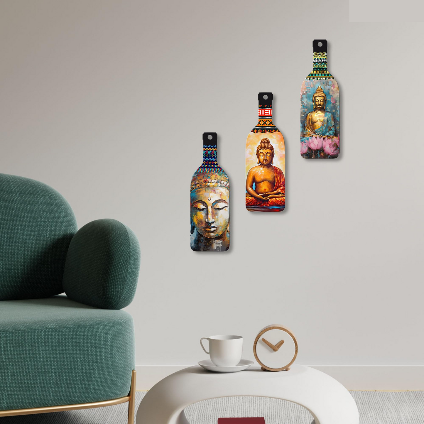 Meditating Gautam Buddha Wooden Wall Hanging for Home Decor | Decoration Items for Livingroom | Art Item for Office
