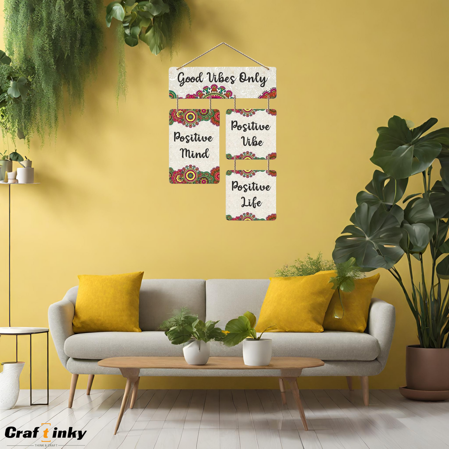 Positive Vibes Only Wall Hanging Elevate Your Space With Inspiration