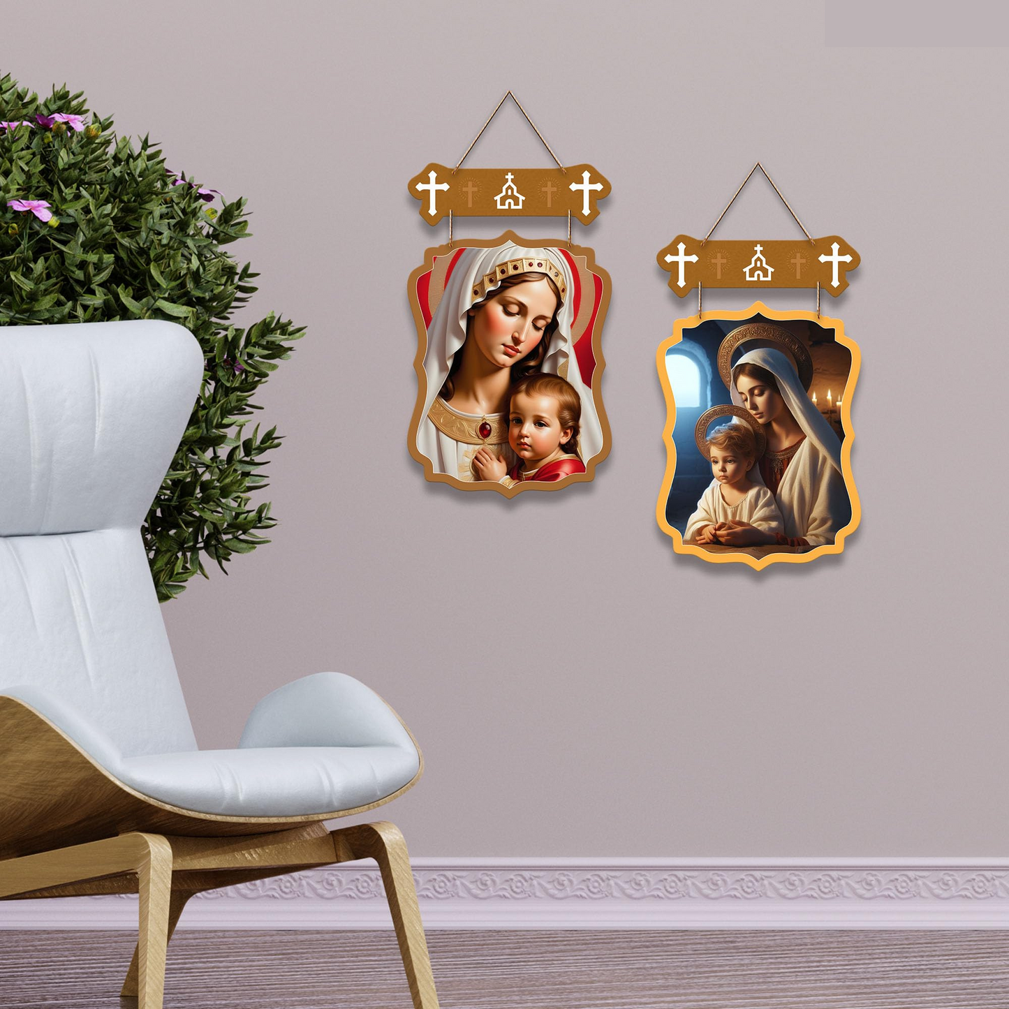 Jesus Wooden Wall Hanging Decoration Items for Home | Gifts | Bedroom | Wooden Wall Hanger | Mdf Wall Artwork Decoration for Living Room | Modern Decor Items