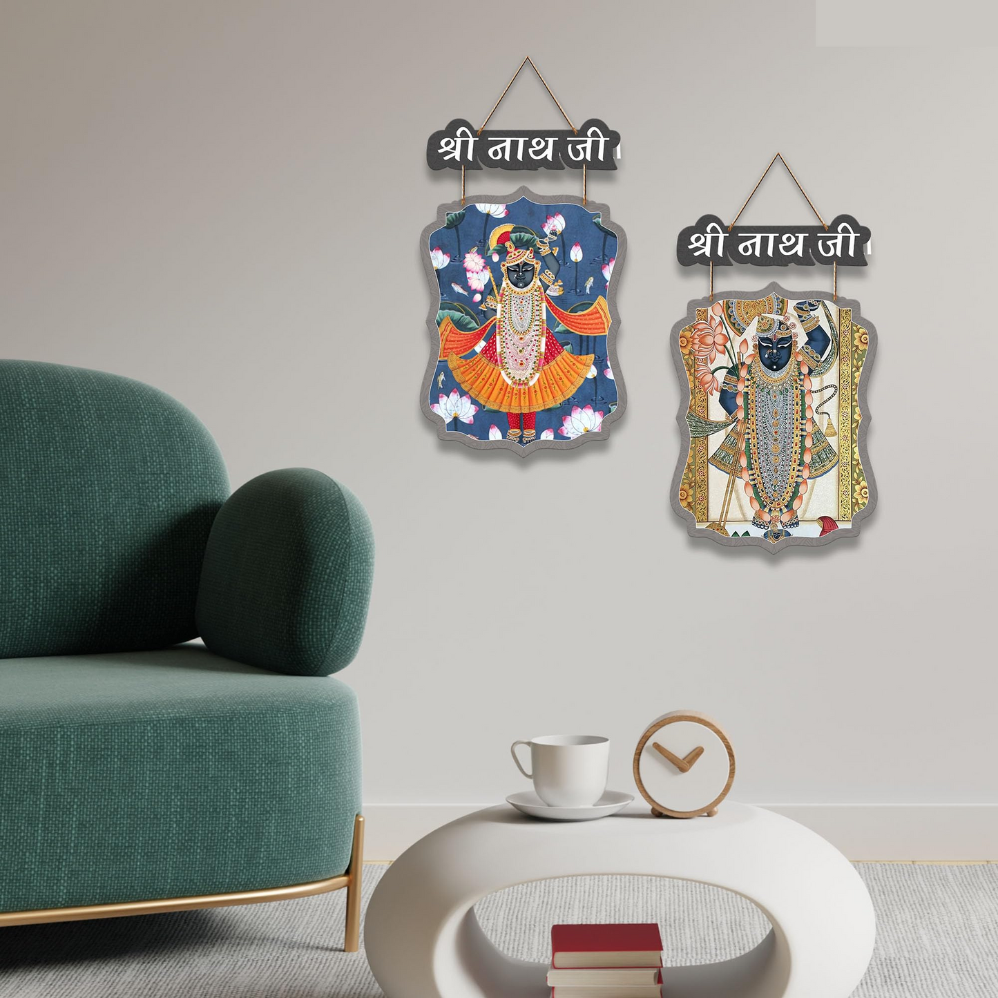Shree Nath Wooden Wall Hanging Decoration Items for Home | Gifts | Bedroom | Wooden Wall Hanger | Mdf Wall Artwork Decoration for Living Room | Modern Decor Items