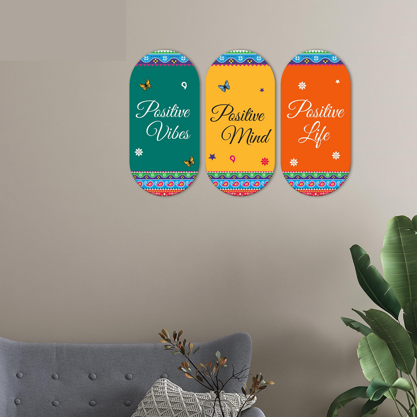 Positive Quotes Printed Wooden Wall Hanger for Home | Office | Living Room | Gift | Modern Decoration Items | Kitchen Wall Decor