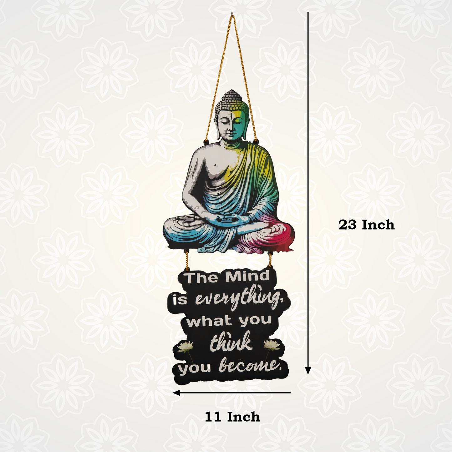 Gautam Buddha Wooden Wall Hanging