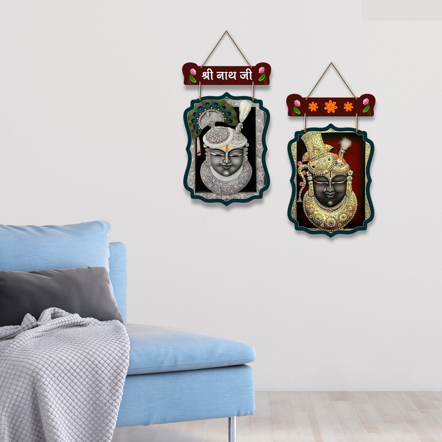 Shree Nath Wooden Wall Hanging Decoration Items for Home | Gifts | Bedroom | Wooden Wall Hanger | Mdf Wall Artwork Decoration for Living Room