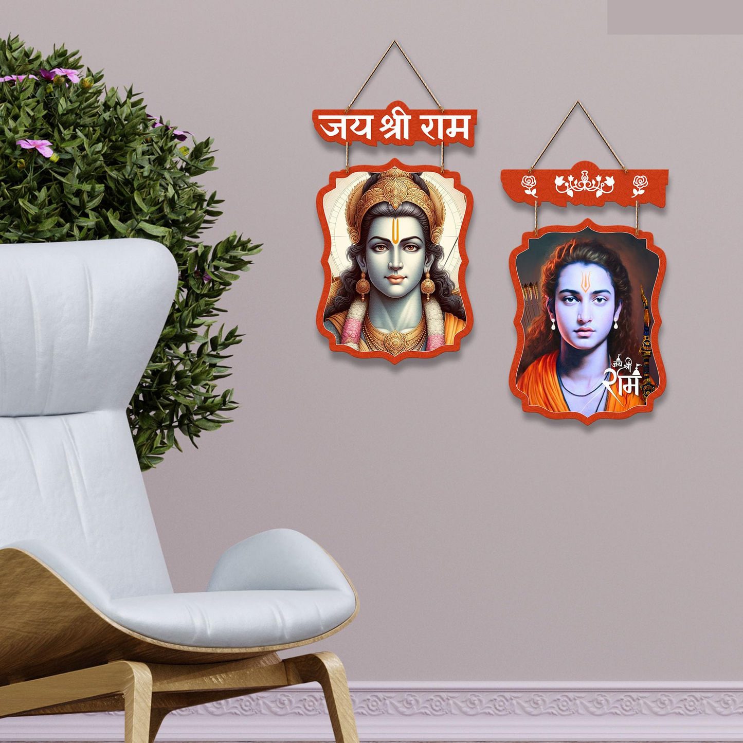 Shree Ram Wooden Wall Hanging Decoration Items for Home | Gifts | Bedroom | Wooden Wall Hanger | Mdf Wall Artwork Decoration for Living Room | Modern Decor Items