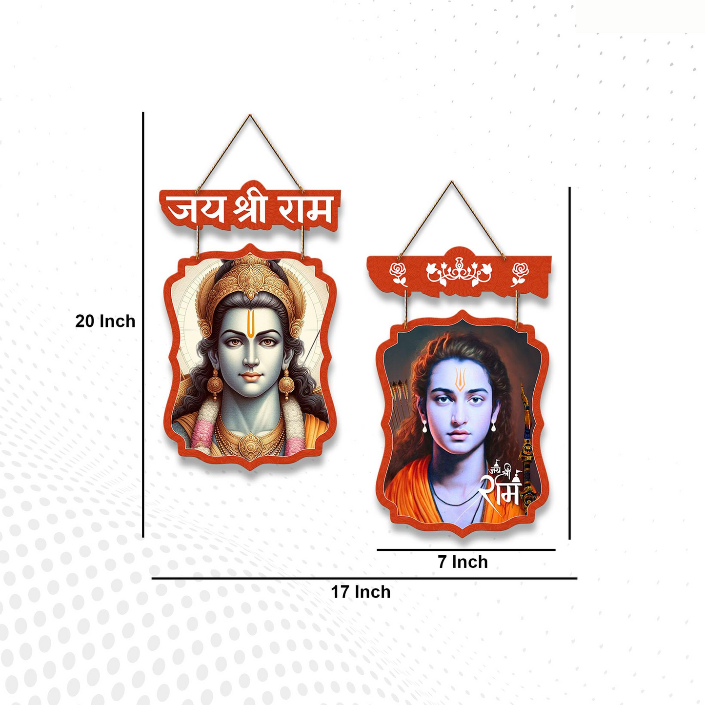 Shree Ram Wooden Wall Hanging Decoration Items for Home | Gifts | Bedroom | Wooden Wall Hanger | Mdf Wall Artwork Decoration for Living Room | Modern Decor Items