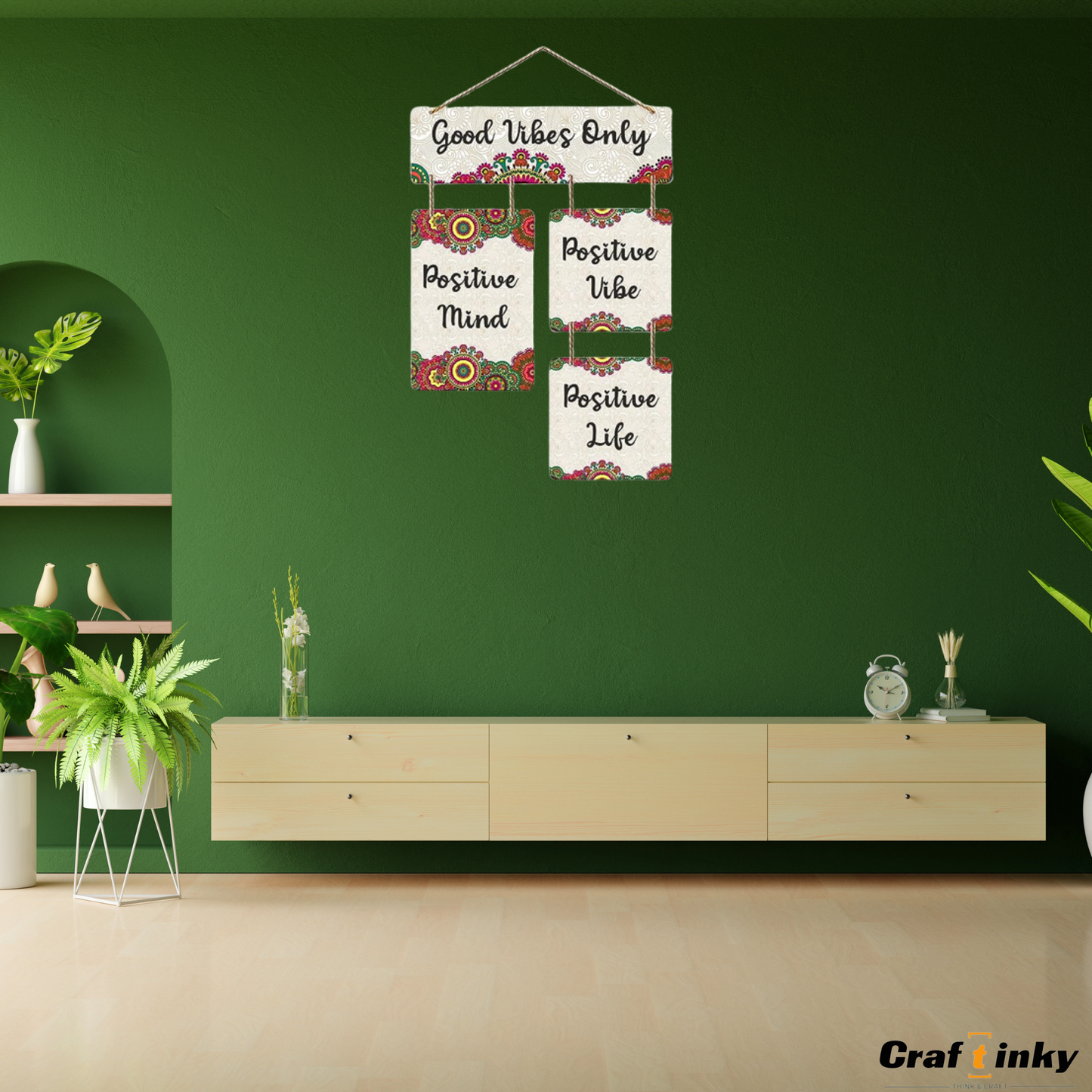 Positive Vibes Only Wall Hanging Elevate Your Space With Inspiration