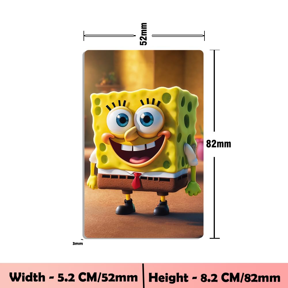 Spongebob Fridge Magnet Birthday Gifts for Kids Home Decoration Kitchen Decor Gift Kids Magnet Cartoon Refrigerator Magnet Cartoon Character Fridge Magnet Acrylic Size 8.2 x 5.2 CM