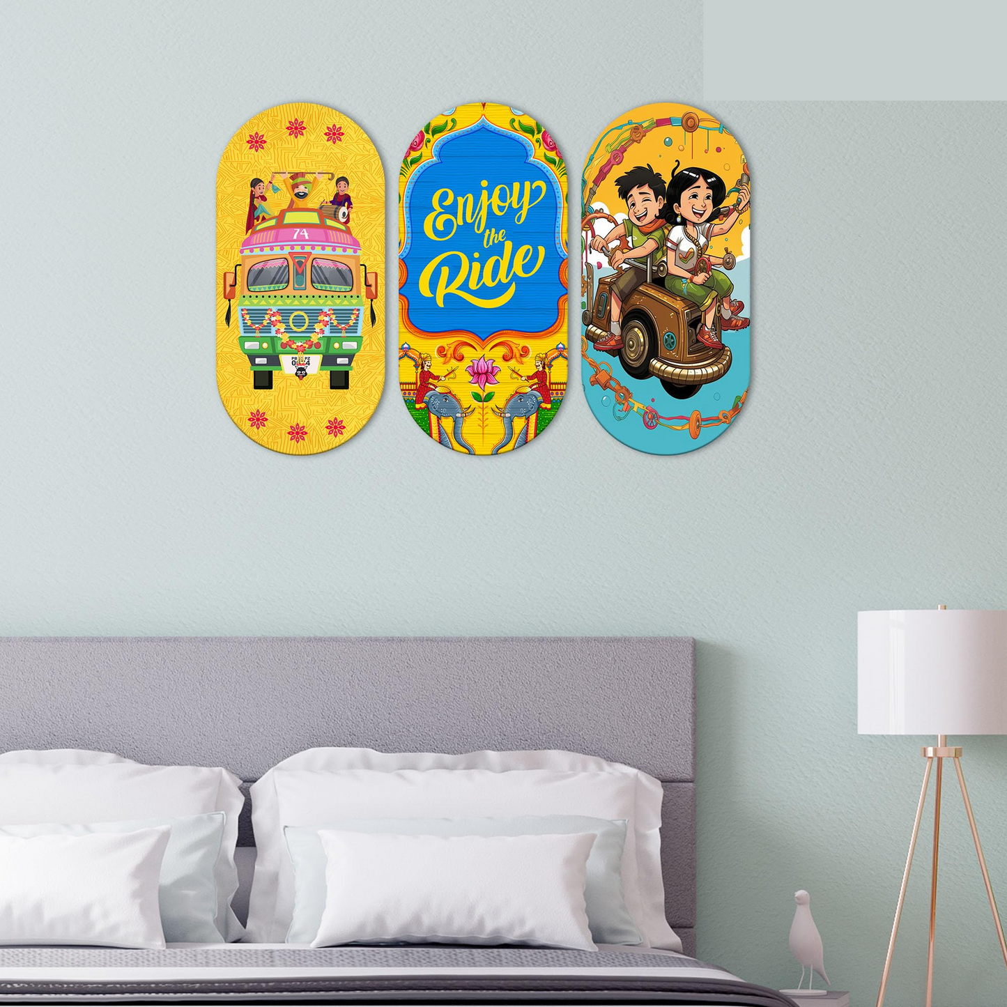 Enjoy The Ride Travel Quote Wooden Wall Hanger for Home | Office | Living Room | Gift | Modern Decoration Items | Kitchen Wall Decor