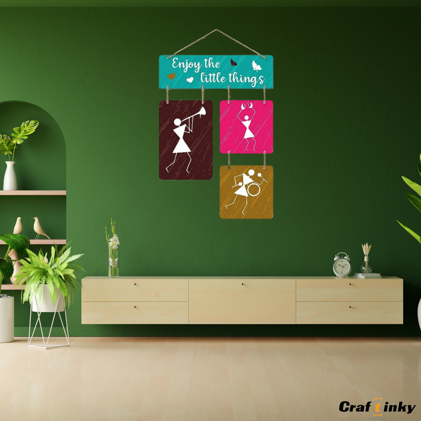 Enjoy The Little Things Wall Hanging Inspirational Engineered Wood Decor