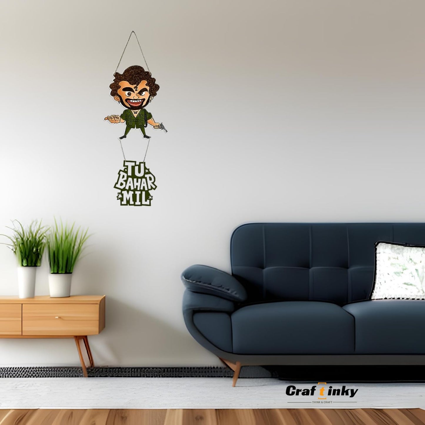 Gabbar Design Wall Hanging Tu Bahar Mil Quote Bollywood Inspired Decor