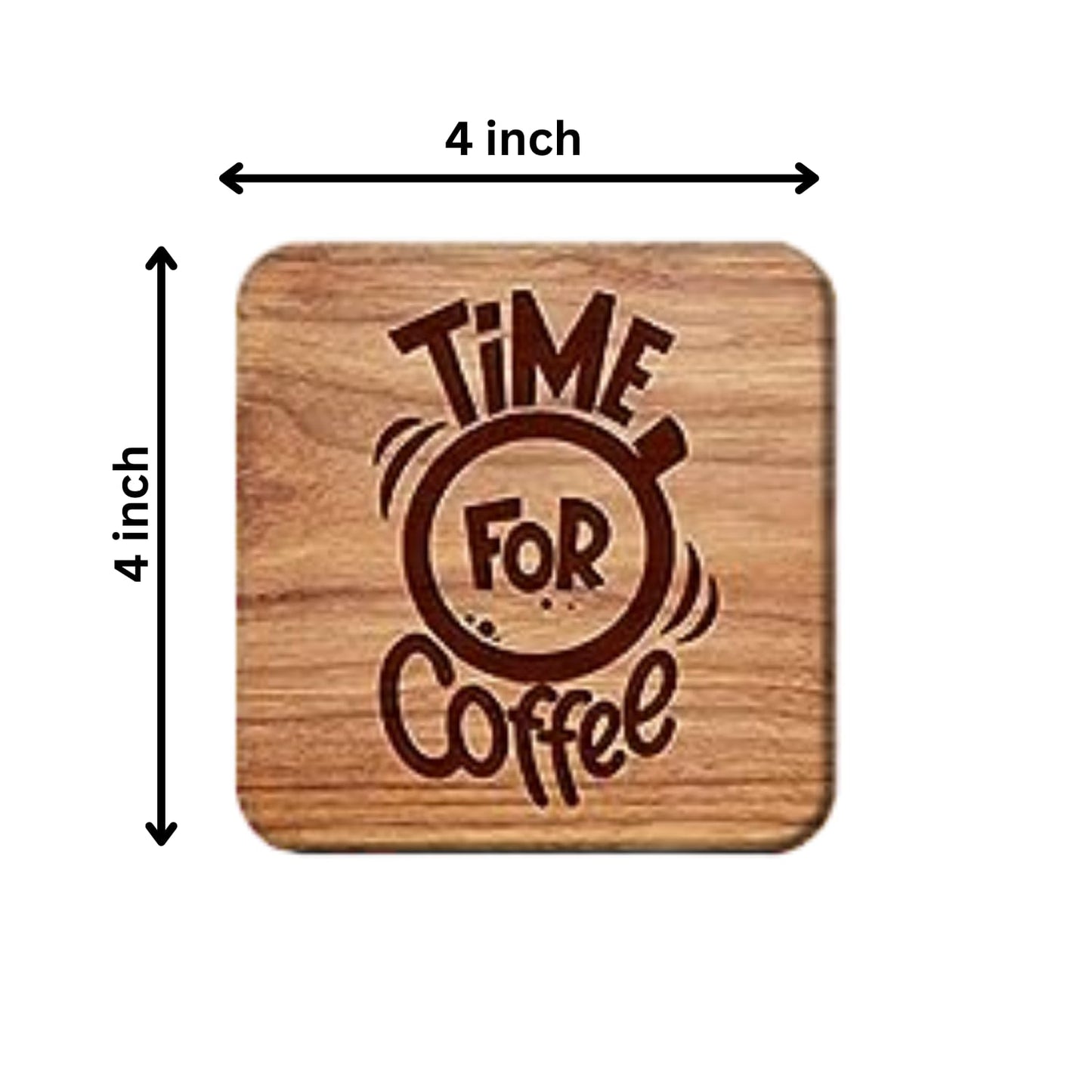 Life Begins After Tea Tea coffee Coaster Set Engineered Wood Drinkware Accessories