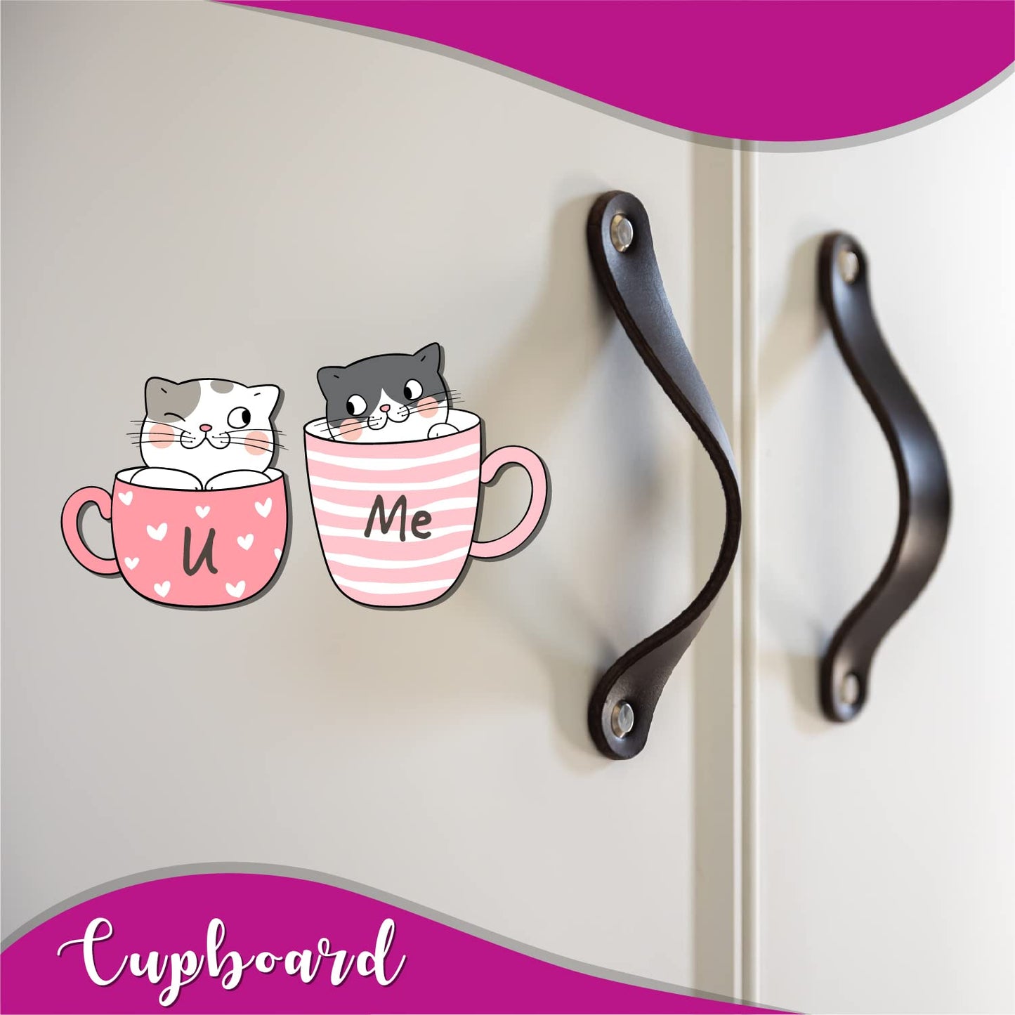 You&Me Wooden Fridge Magnet(Pack of 1) Valentine,Anniversary,Couple&Love Gift Valentine Couple Wedding Anniversary Gift&Decoration for Husband-Wife,Boyfriend-Girlfriend,Him-Her,Men-Women