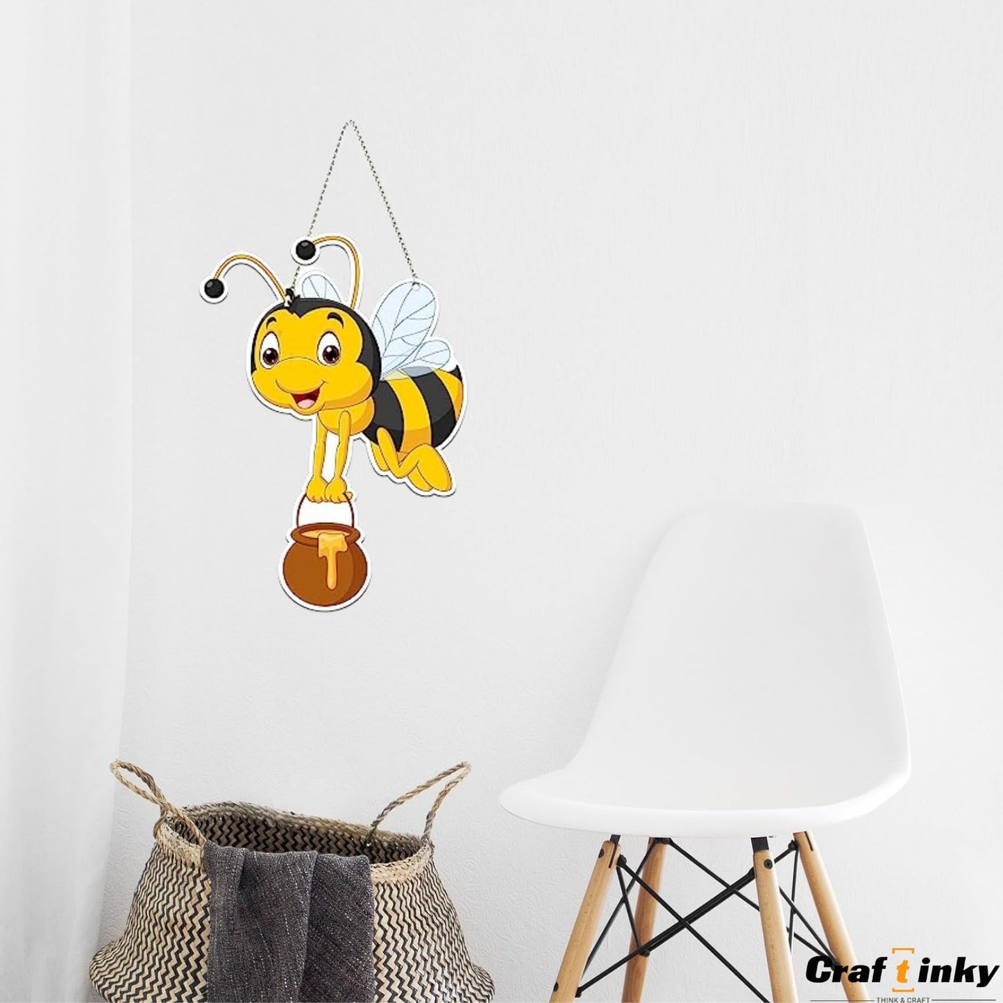 Honey Bee Wall Hanging: Charming Engineered Wood Decor For Your Home
