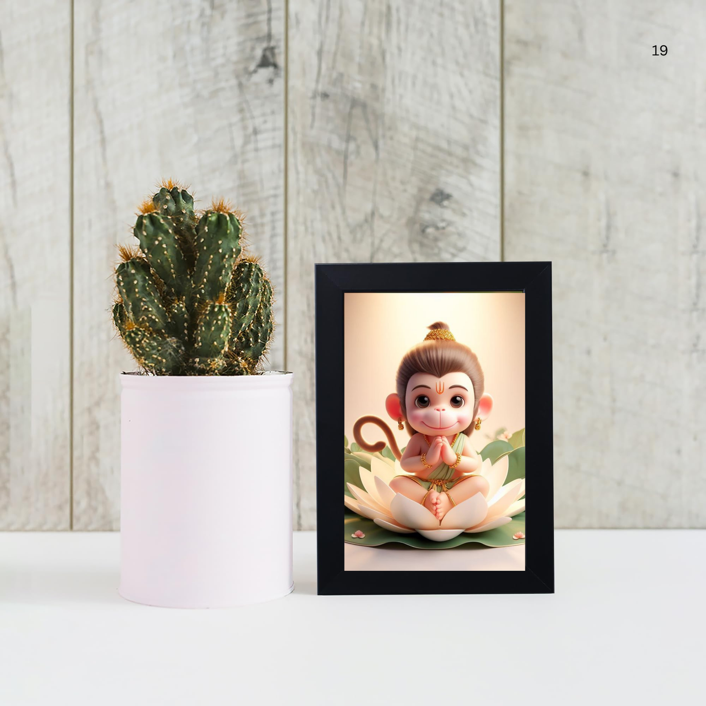 Wood Hanuman Ji Photo Wall Hanging Home Décor Panchmukhi Hanuman Photo Wall Decoration