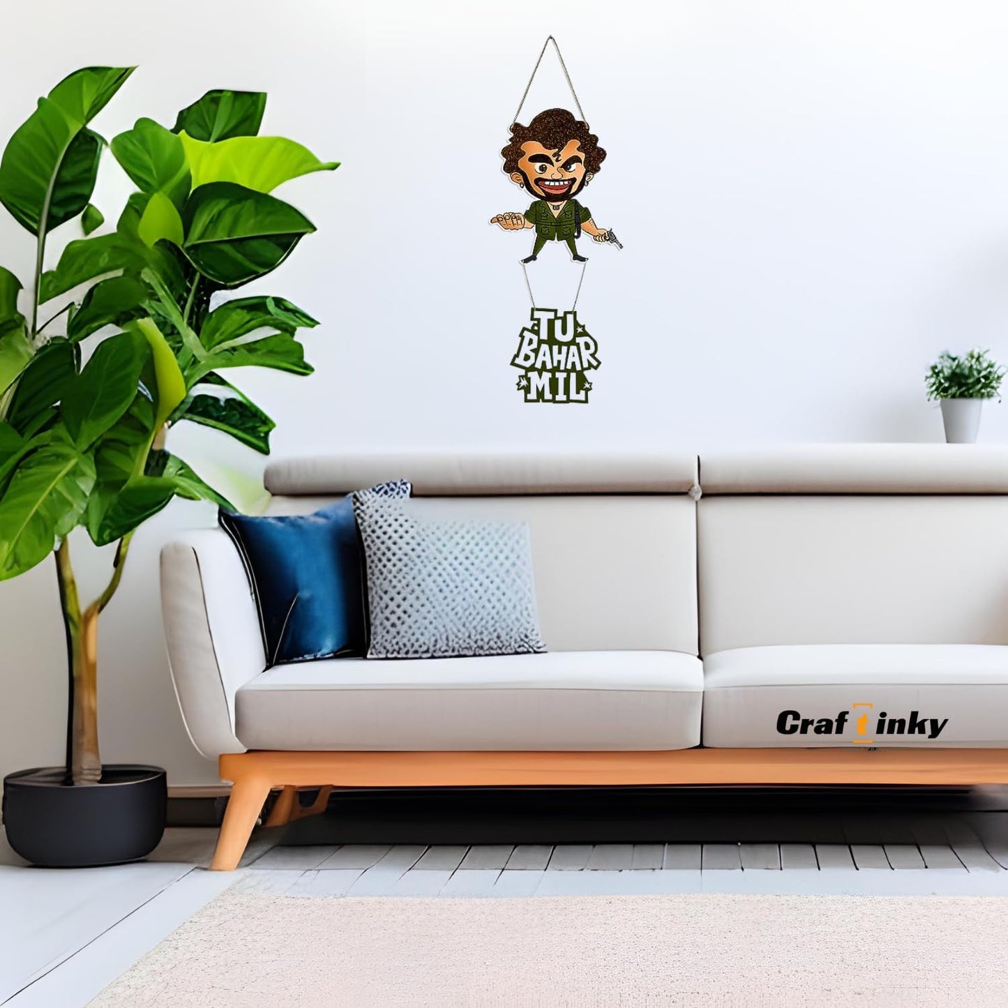 Gabbar Design Wall Hanging Tu Bahar Mil Quote Bollywood Inspired Decor
