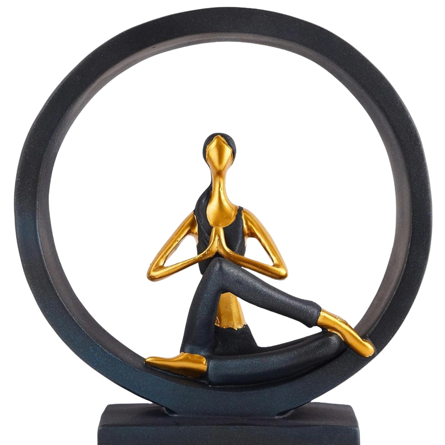 oga Posture Showpiece Statue | Sculptured Lady Poly Resin Figurine for Yoga Studio, Relaxation Corner, & Fitness Room | Yoga Art