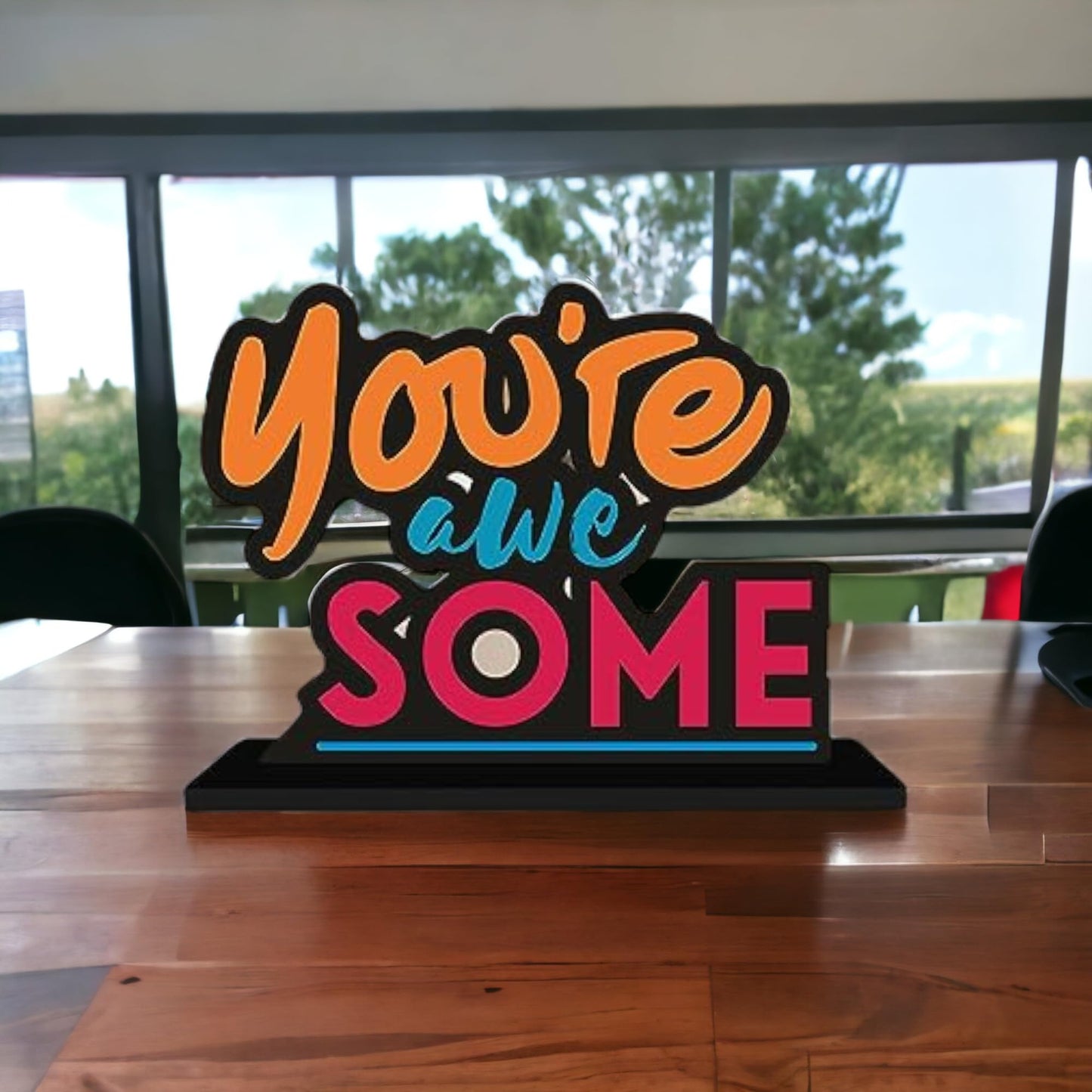 Youre Awesome Table Decor Engineered Wood Inspirational Quote