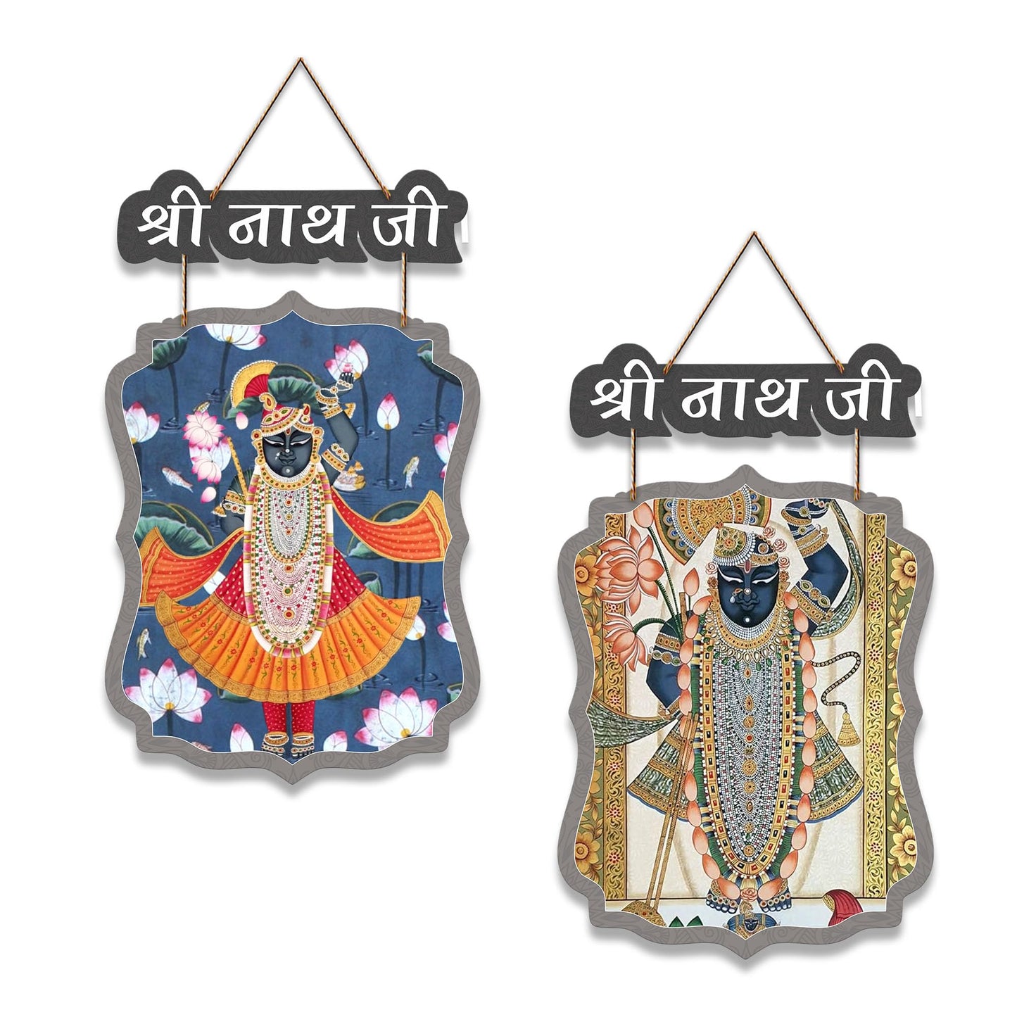Shree Nath Wooden Wall Hanging Decoration Items for Home | Gifts | Bedroom | Wooden Wall Hanger | Mdf Wall Artwork Decoration for Living Room | Modern Decor Items