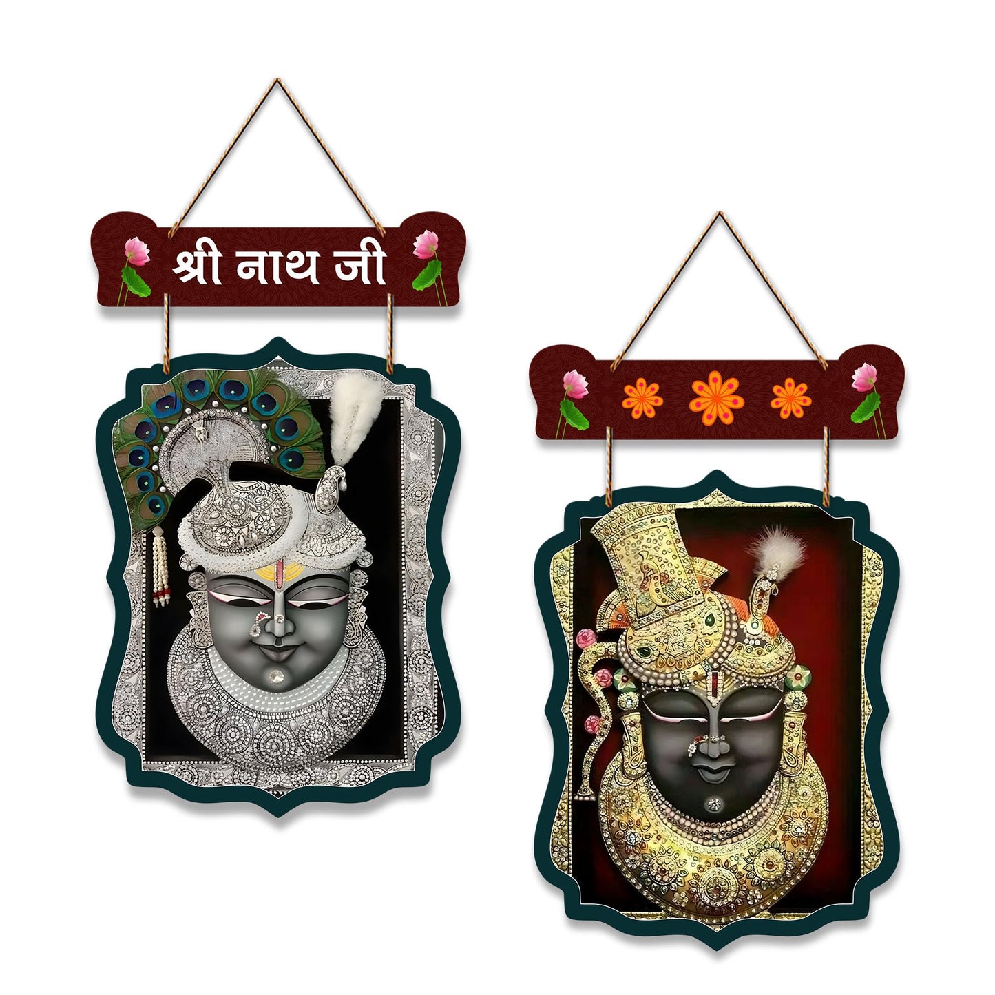 Shree Nath Wooden Wall Hanging Decoration Items for Home | Gifts | Bedroom | Wooden Wall Hanger | Mdf Wall Artwork Decoration for Living Room