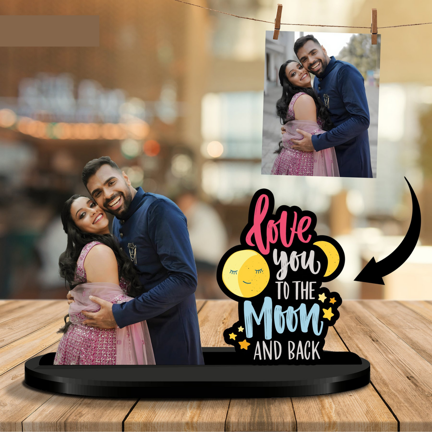Love You To Moon and Back Avatar Personalized table decor item