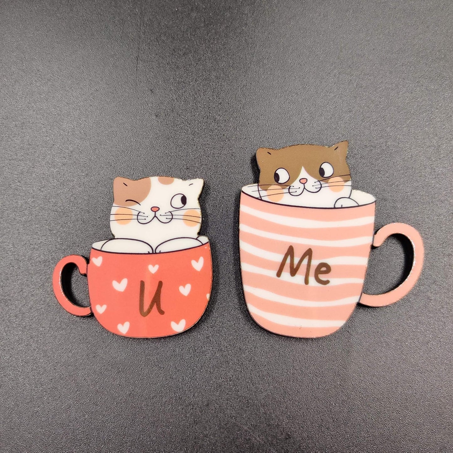 You&Me Wooden Fridge Magnet(Pack of 1) Valentine,Anniversary,Couple&Love Gift Valentine Couple Wedding Anniversary Gift&Decoration for Husband-Wife,Boyfriend-Girlfriend,Him-Her,Men-Women