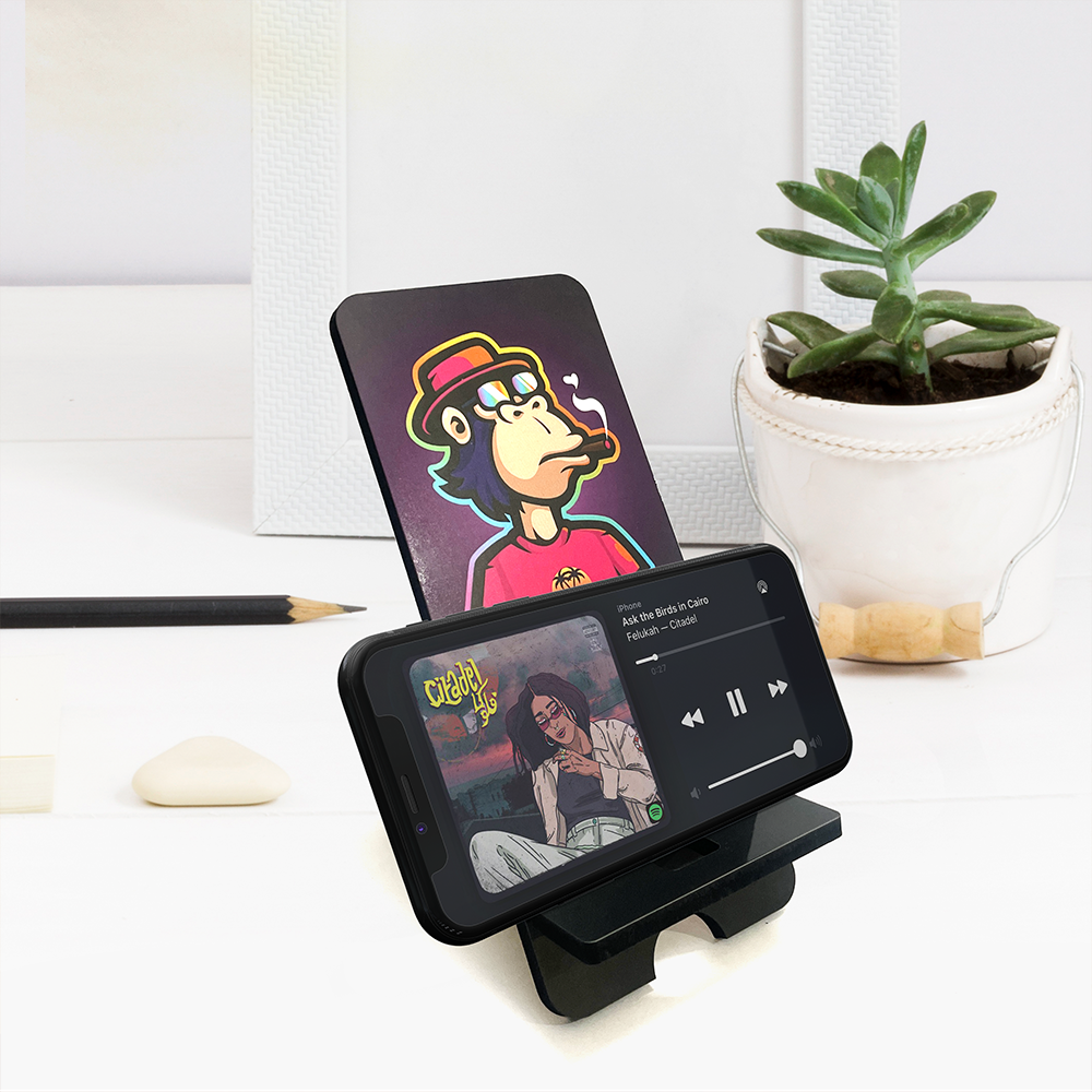"Cool 'Chill Bro' Monkey Design Phone Stand - 3x7 Inch Portable Holder"