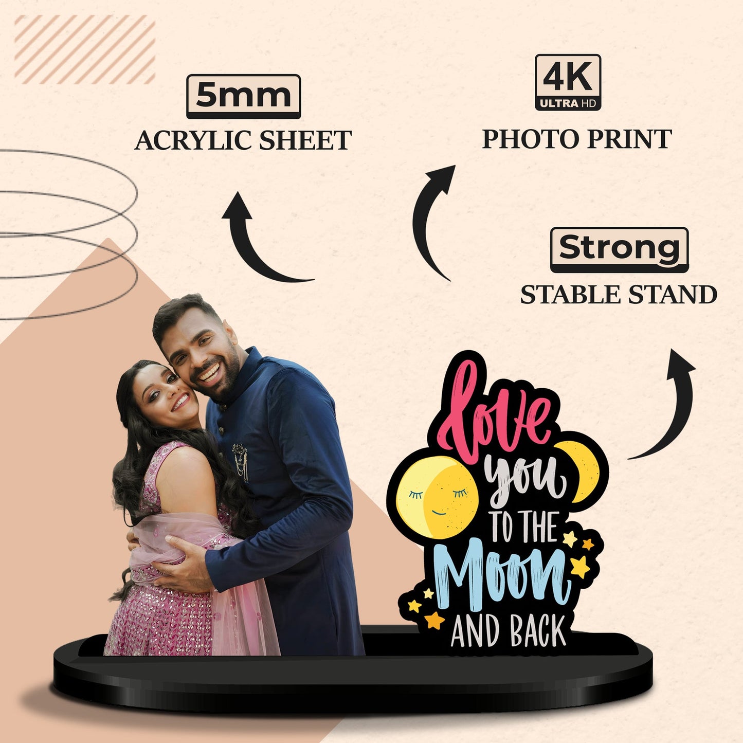 Love You To Moon and Back Avatar Personalized table decor item