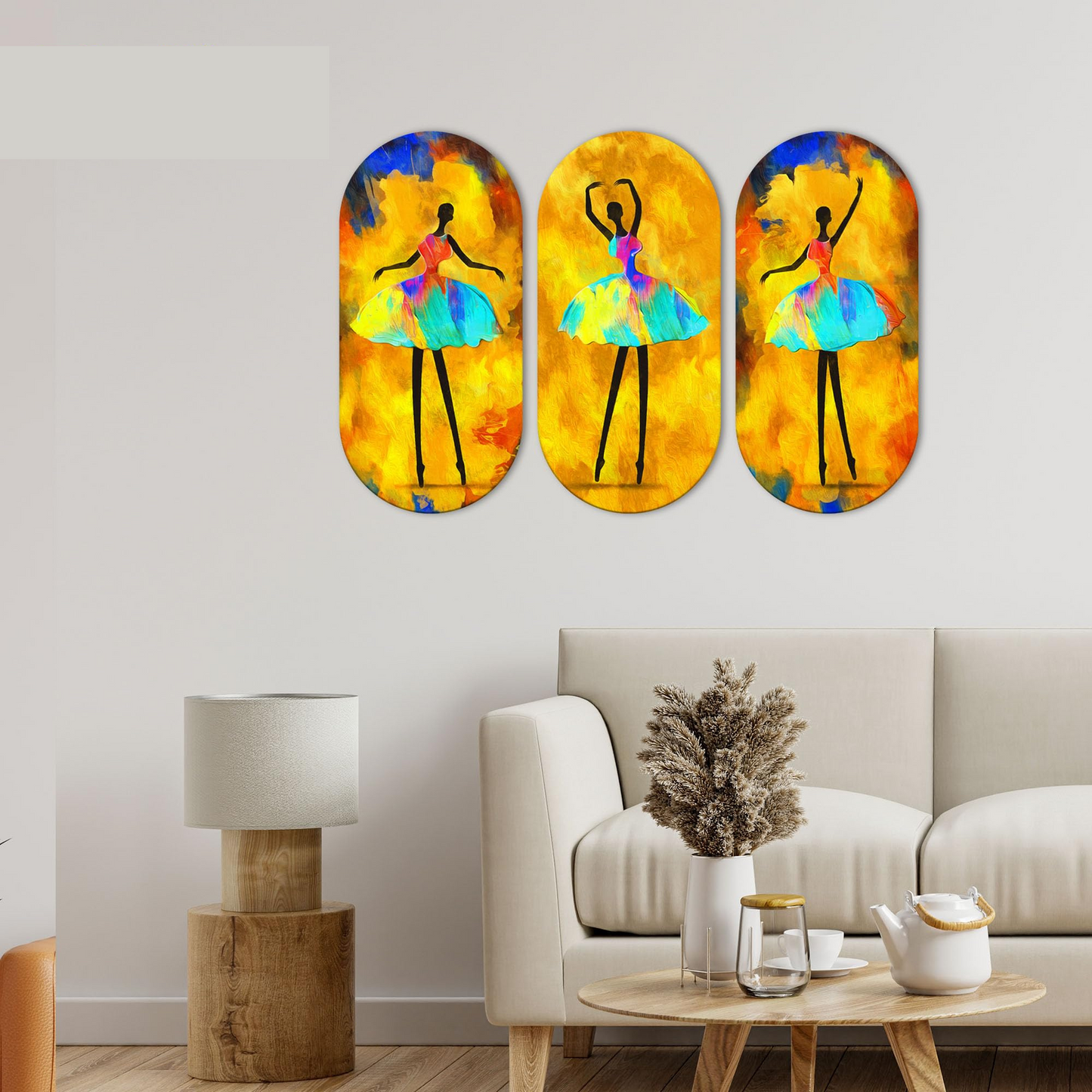 Ballerina Dancing Abstract Art Wooden Wall Hanger for Home | Office | Living Room | Gift | Modern Decoration Items | Kitchen Wall Decor