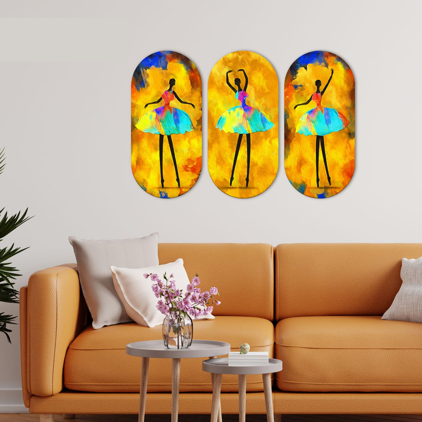 Ballerina Dancing Abstract Art Wooden Wall Hanger for Home | Office | Living Room | Gift | Modern Decoration Items | Kitchen Wall Decor