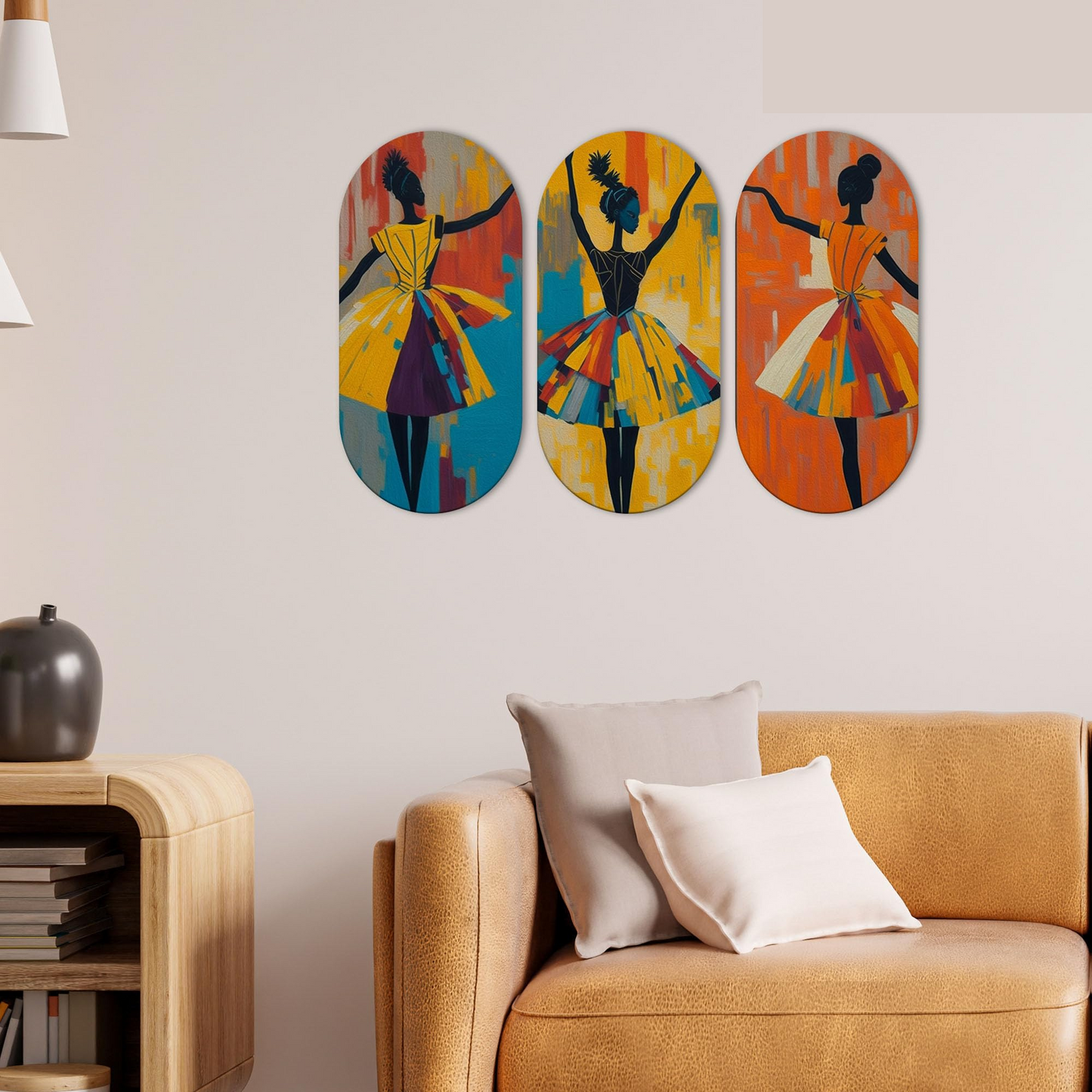 Abstract Art Dancers Wood Wall Hanging Decoration Items for Home | Gifts | Wooden Wall Hanger | Mdf Wall Decoration for Living Room