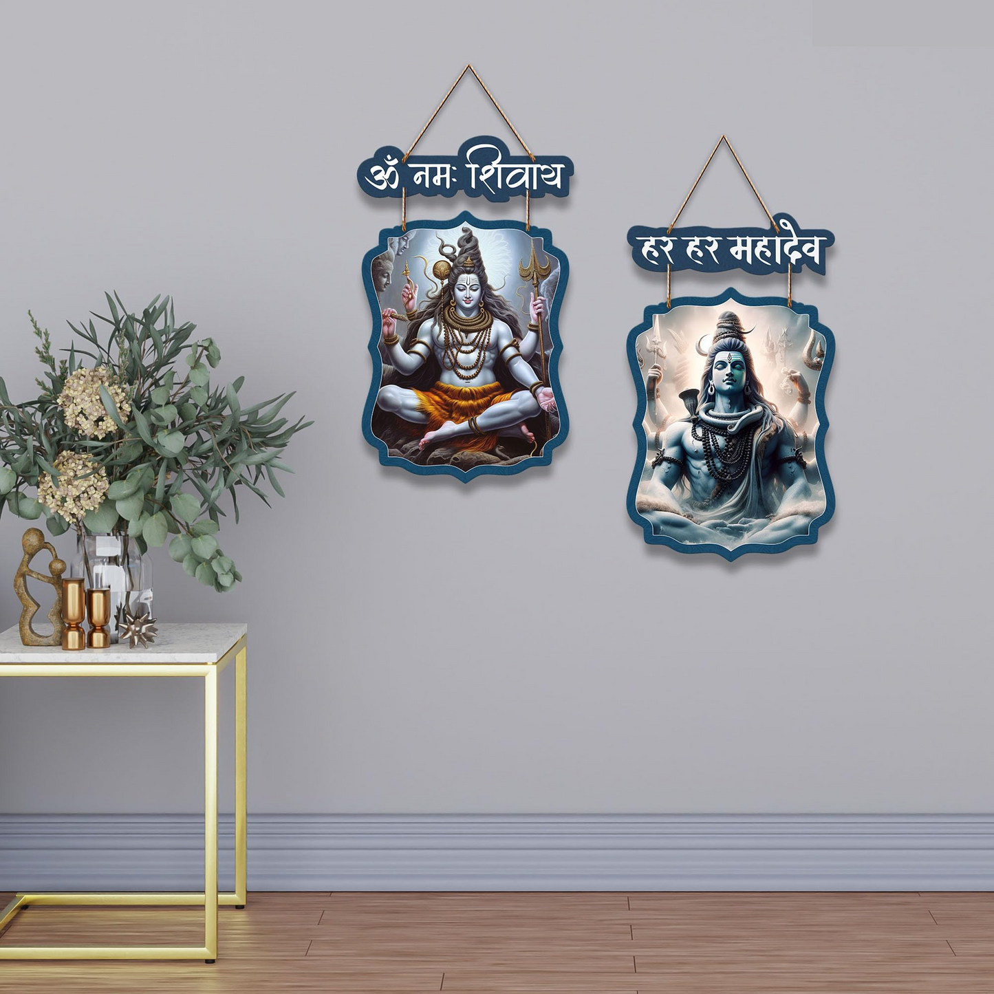 Hare Krishna Wooden Wall Hanging Decoration Items for Home | Gifts | Bedroom | Wooden Wall Hanger | Mdf Wall Artwork Decoration for Living Room | Modern Decor Items