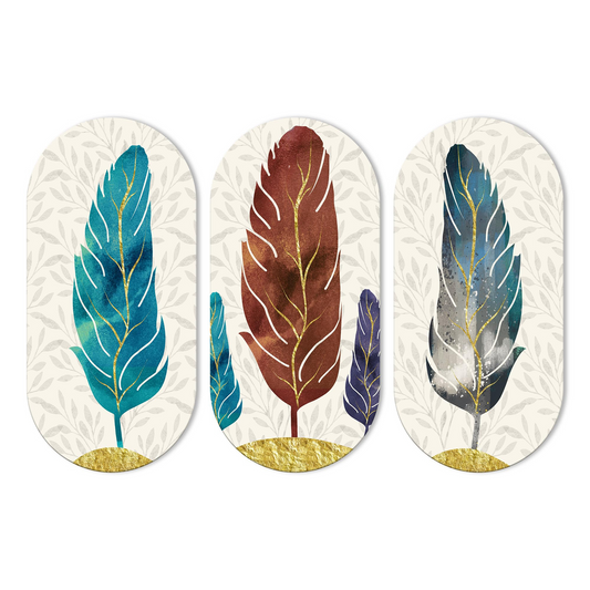 Feather Wooden Wall Hanging Decoration Items for Home | Gifts | Bedroom | Wooden Wall Hanger | Mdf Wall Decoration for Living Room | Artworks | Modern Decor Items