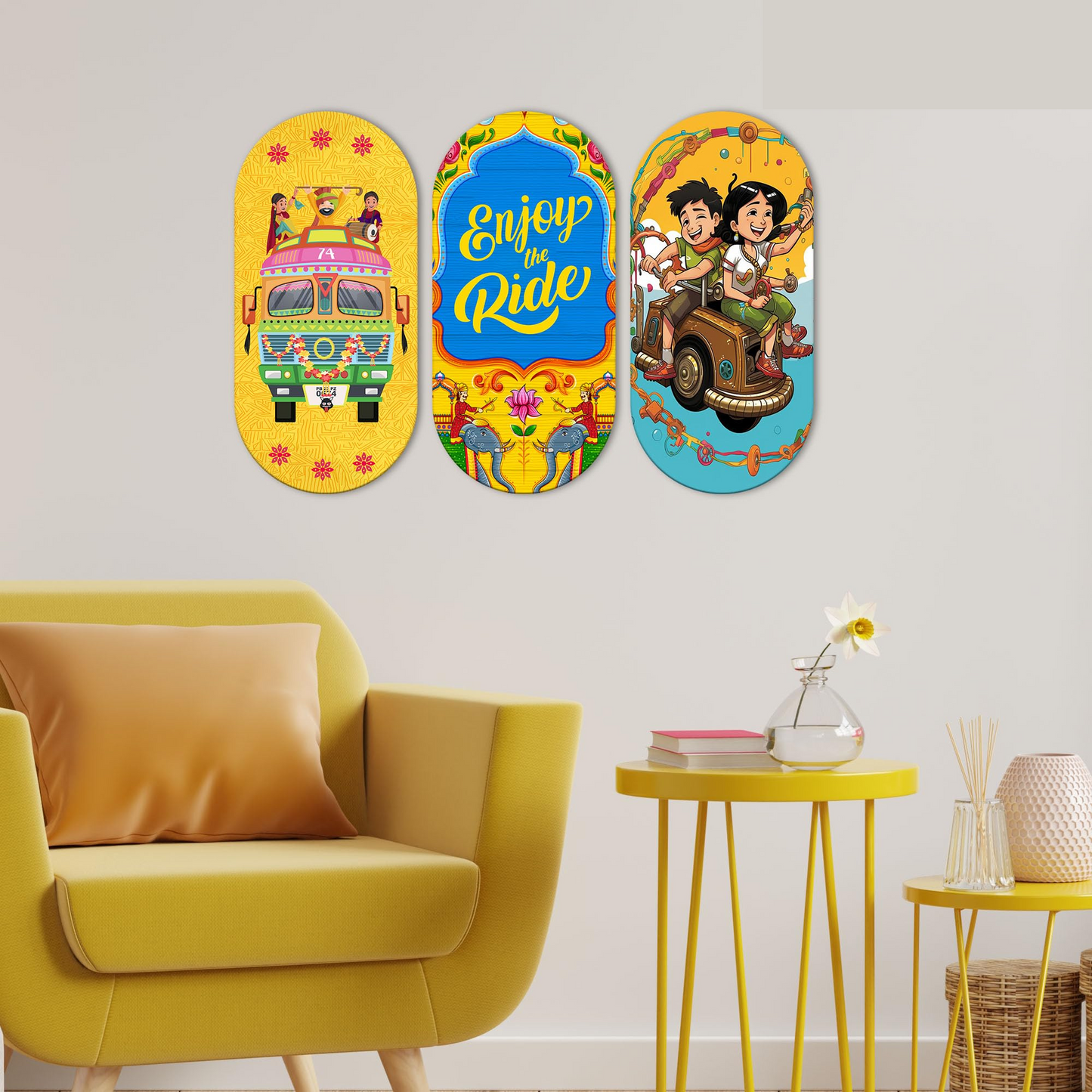 Enjoy The Ride Travel Quote Wooden Wall Hanger for Home | Office | Living Room | Gift | Modern Decoration Items | Kitchen Wall Decor