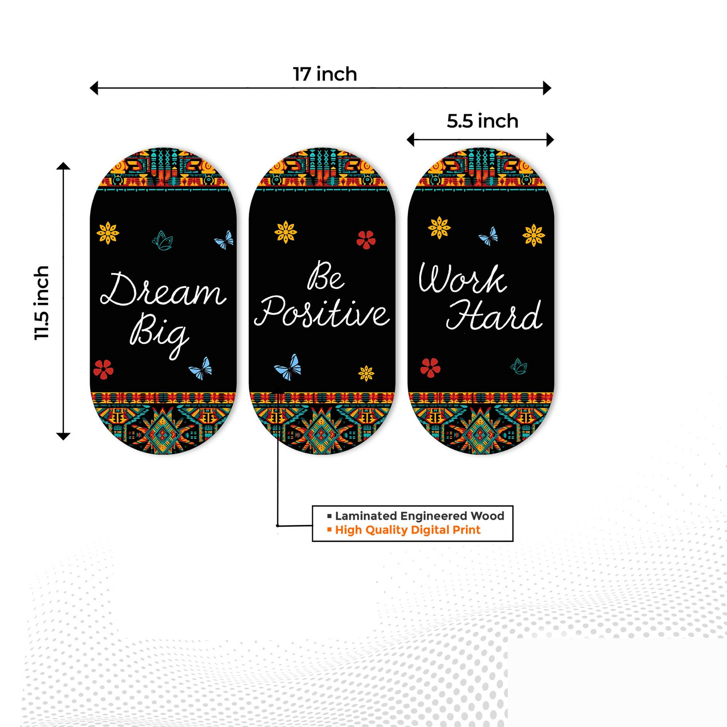 Dream Big Positive Quotes Printed Wooden Wall Hanger for Home | Office | Living Room | Gift | Modern Decoration Items | Kitchen Wall Decor