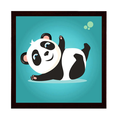 Panda Design Tea Coffee Coaster Set Engineered Wood Drinkware Accessories