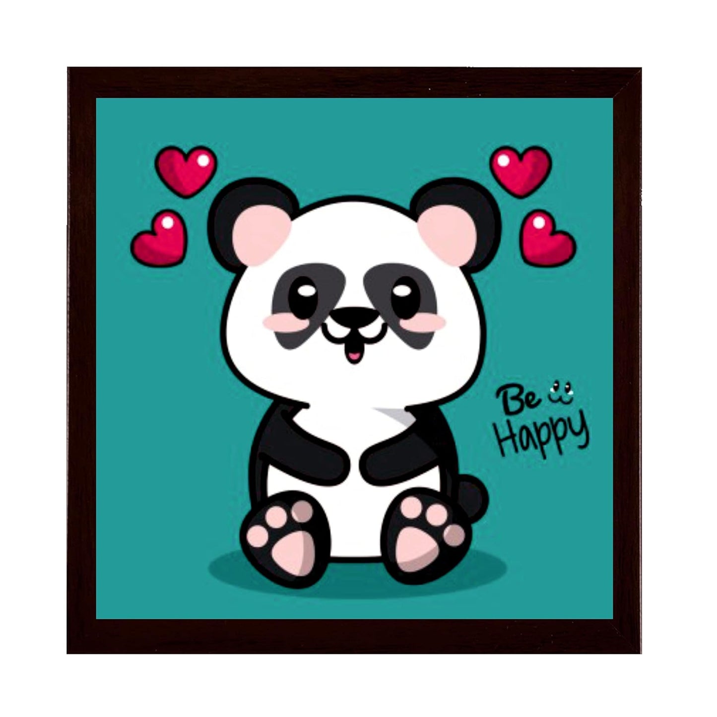 Panda Design Tea Coffee Coaster Set Engineered Wood Drinkware Accessories