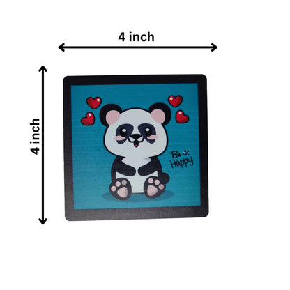 Panda Design Tea Coffee Coaster Set Engineered Wood Drinkware Accessories
