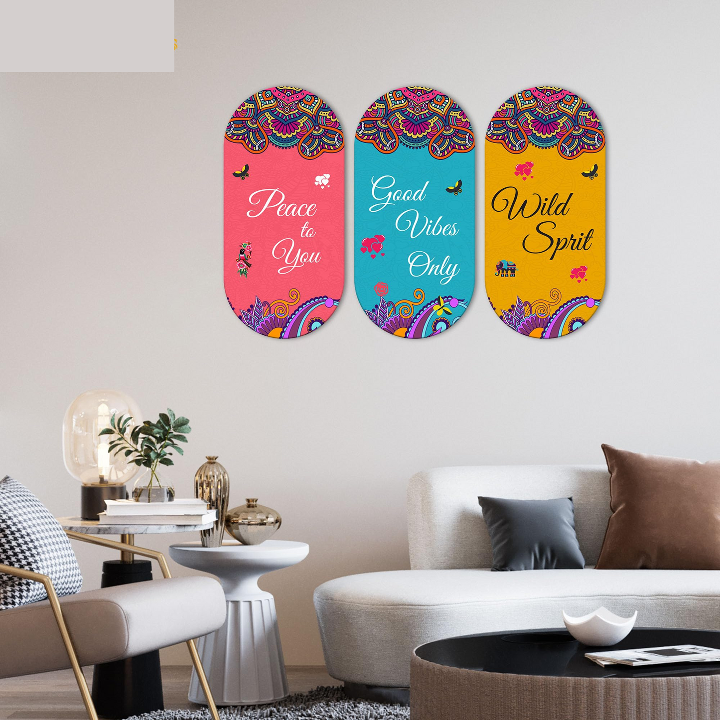 Positive Quote Wooden Wall Hanging Decoration Items for Home | Gifts | Bedroom | Wooden Wall Hanger | Mdf Wall Decoration for Living Room | Artworks | Modern Decor Items