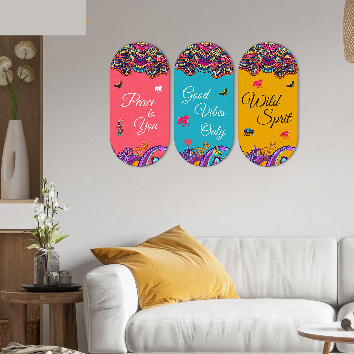 Positive Quote Wooden Wall Hanging Decoration Items for Home | Gifts | Bedroom | Wooden Wall Hanger | Mdf Wall Decoration for Living Room | Artworks | Modern Decor Items
