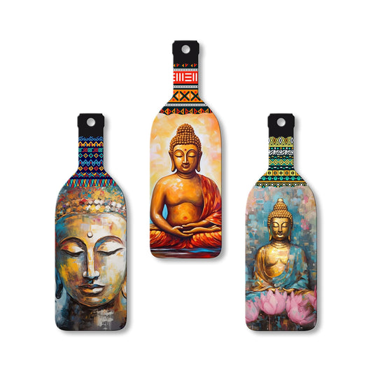 Meditating Gautam Buddha Wooden Wall Hanging for Home Decor | Decoration Items for Livingroom | Art Item for Office