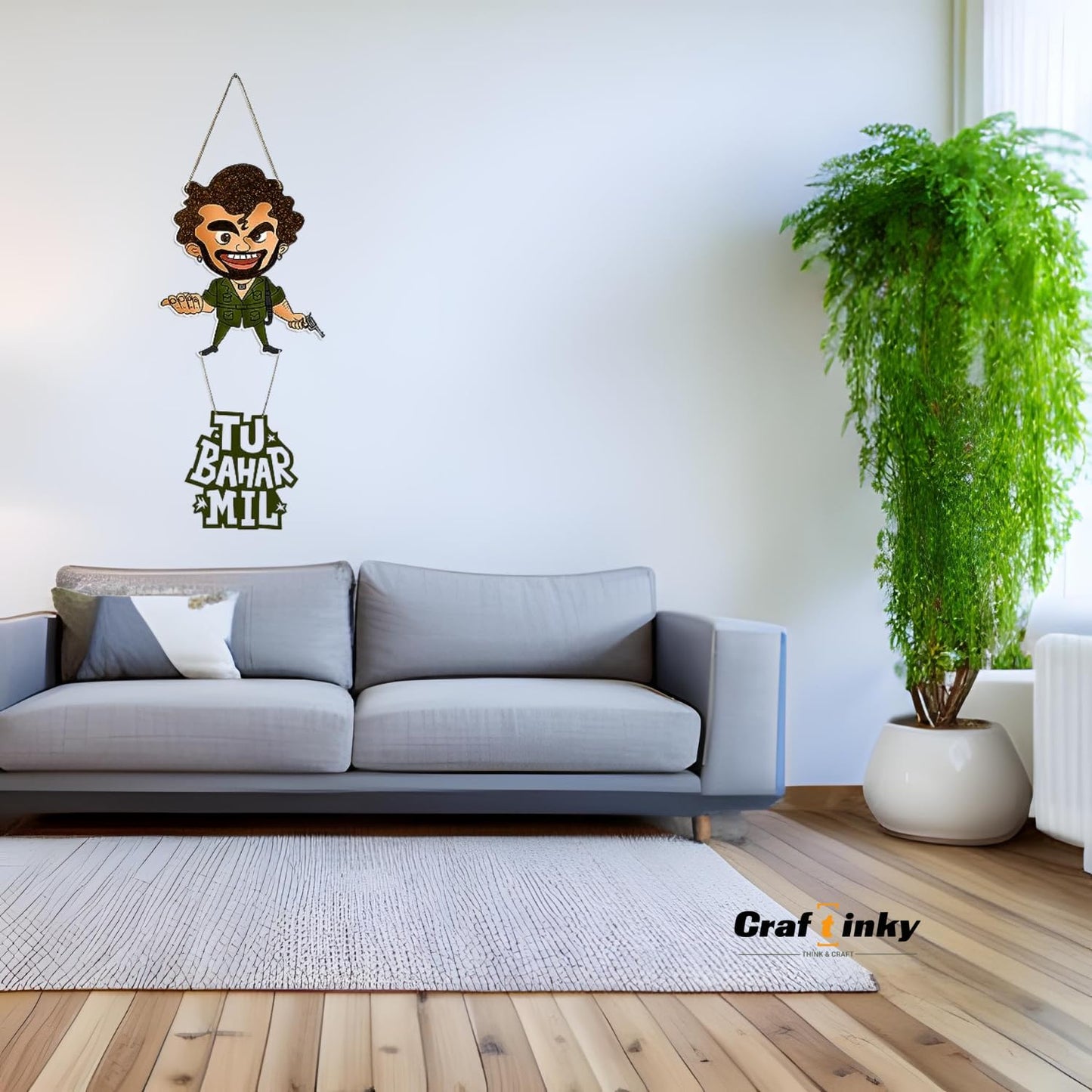 Gabbar Design Wall Hanging Tu Bahar Mil Quote Bollywood Inspired Decor