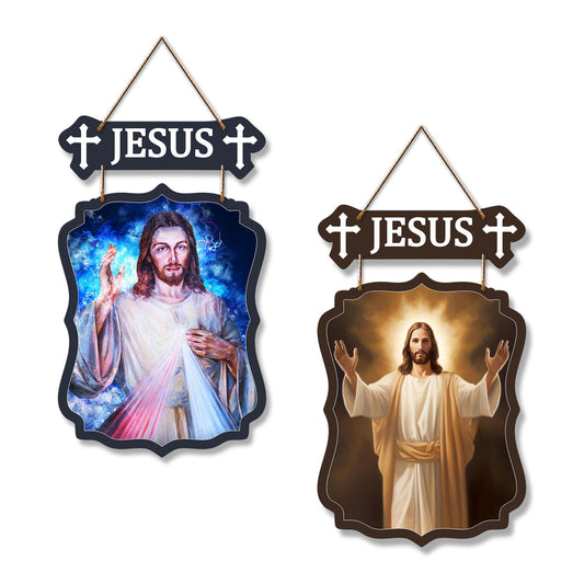 Jesus Wooden Wall Hanging Decoration Items for Home | Gifts | Bedroom | Wooden Wall Hanger | Mdf Wall Artwork Decoration for Living Room | Modern Decor Items