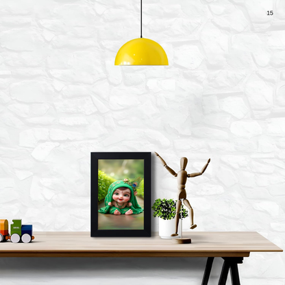 Baby Krishna Photo Frame | Shri Bal Gopal Painting for Pregnant Women | Kanha Ji Poster | Laddu Lord Makhan Chor | Walls Home Bedroom Living Room Decoration Gift.