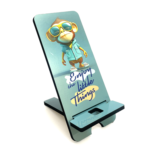 "Trendy Cool Monkey Design Phone Stand - 3x7 Inch Portable Holder"